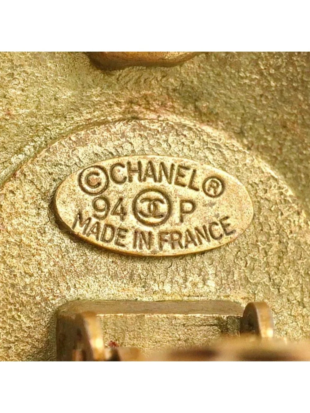 Chanel Earrings Vintage CC Logo Round